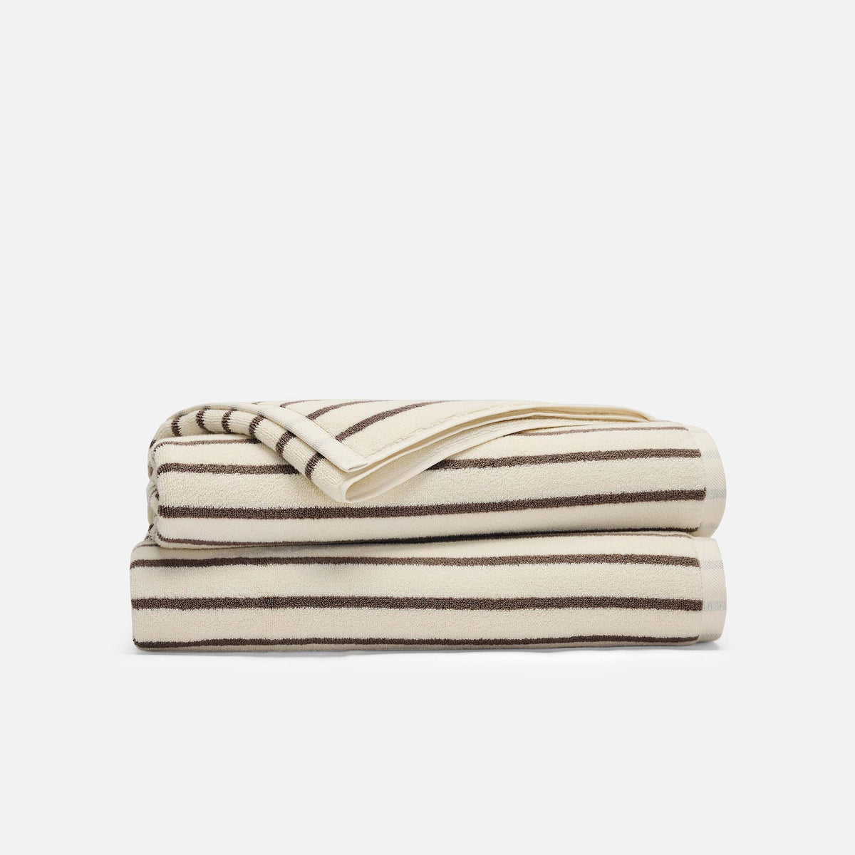 Super-Plush Turkish Cotton Bath Towels - Striped Oak / Bath Sheets