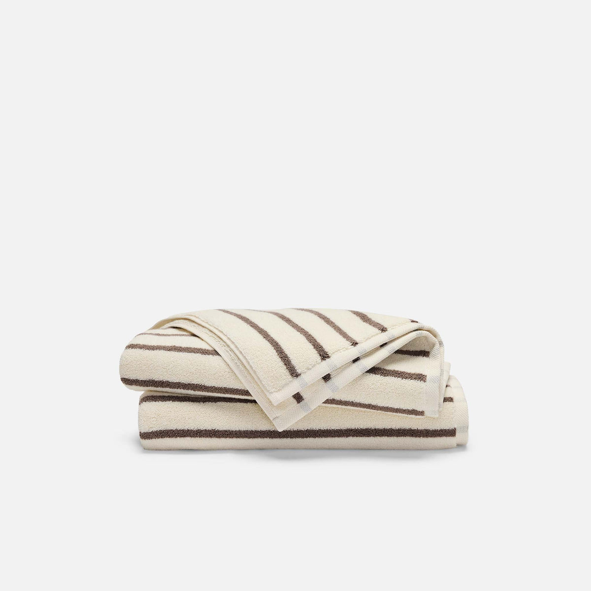 Super-Plush Turkish Cotton Hand Towels - Striped Oak