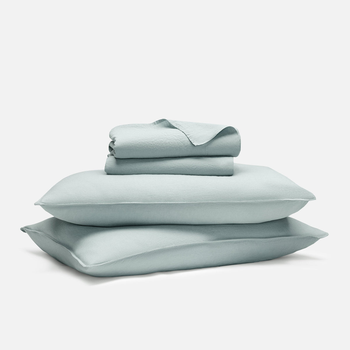 Washed European Linen Core Sheet Set - Mineral