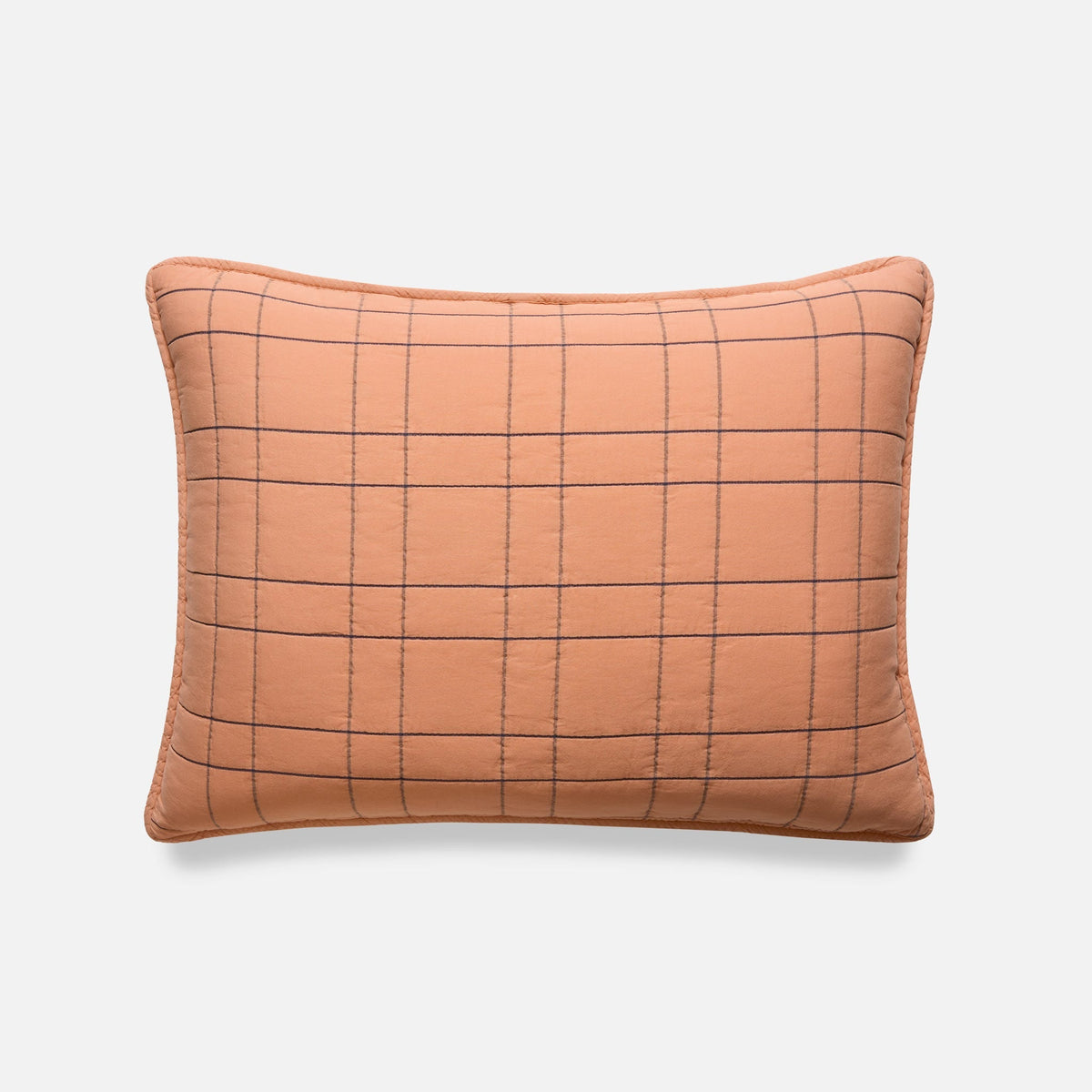 Weekend Wash Sham Set - Spiced Coral Windowpane