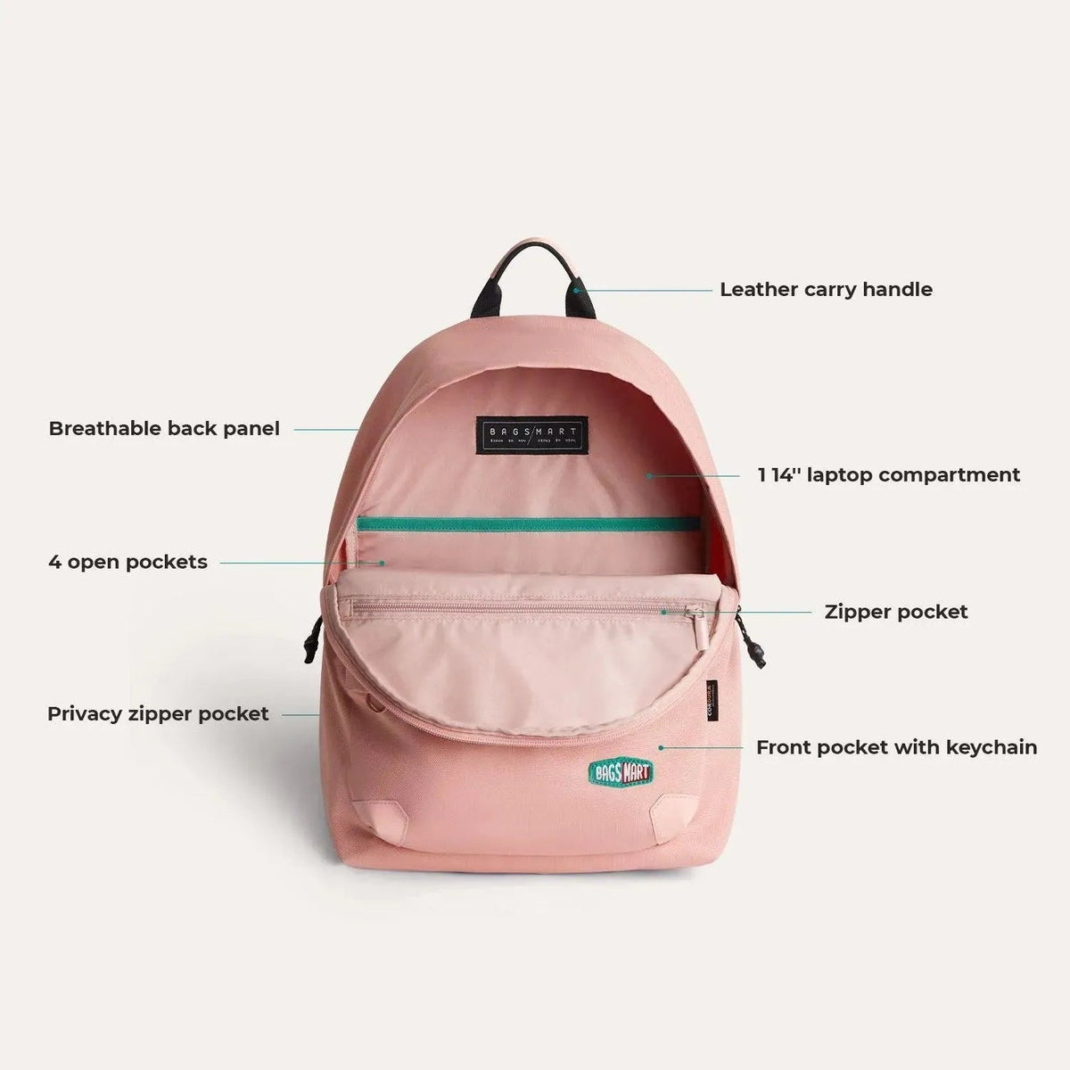 (FREE GIFT）Cordura® Campus Backpack with Laptop Sleeve - Image 4