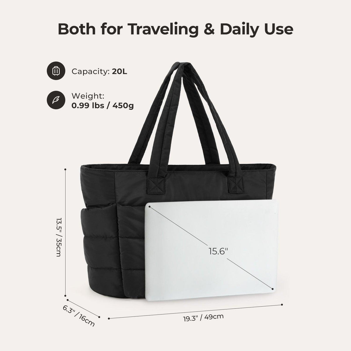 The Bubble 20L Puffy 15.6" Laptop Work Tote - Image 11