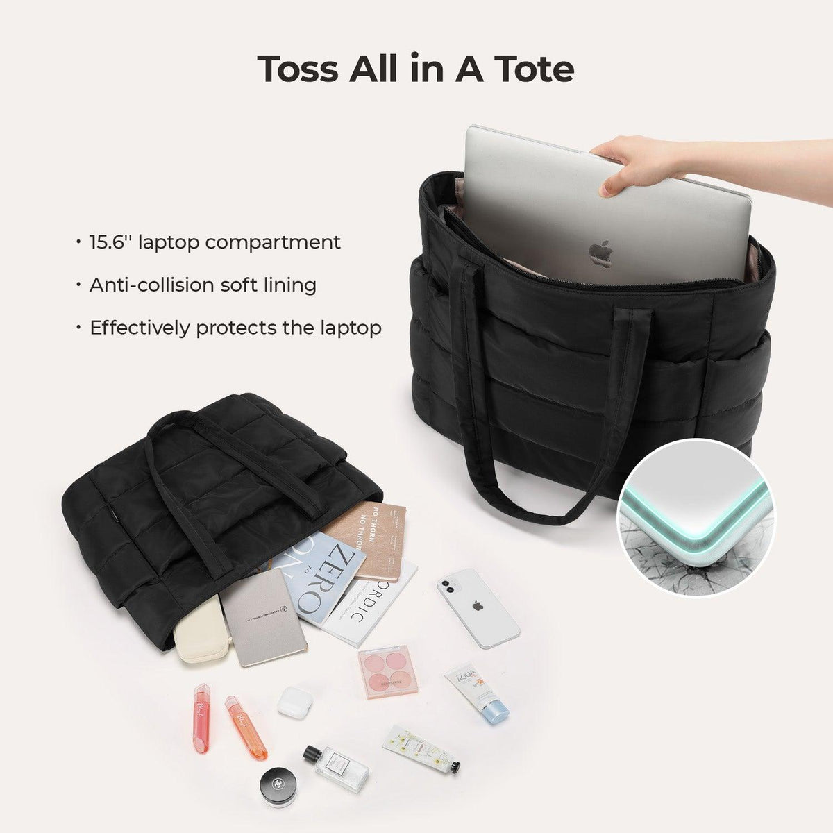 The Bubble 20L Puffy 15.6" Laptop Work Tote - Image 14