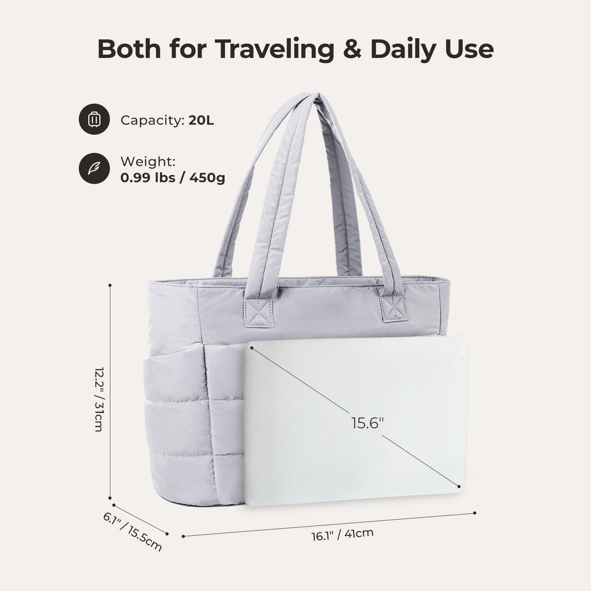 The Bubble 20L Puffy 15.6" Laptop Work Tote - Image 52