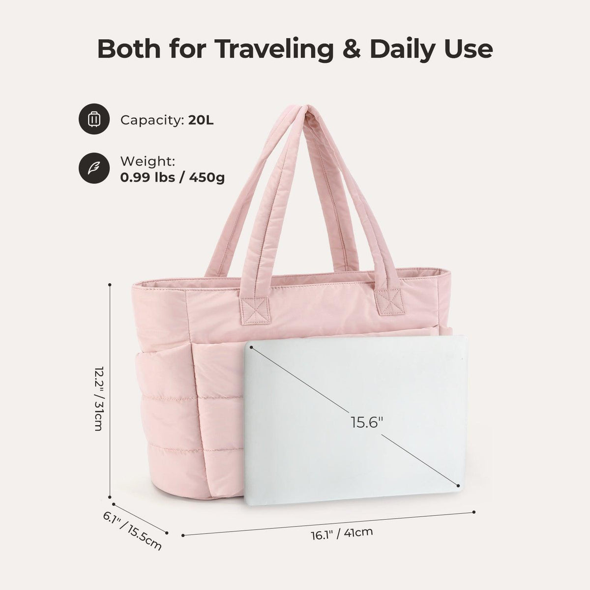 The Bubble 20L Puffy 15.6" Laptop Work Tote - Image 19