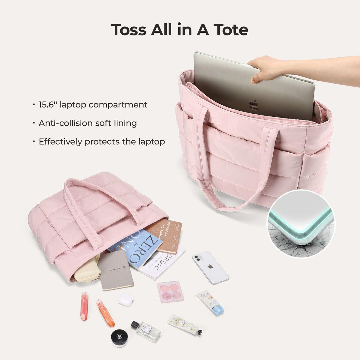 The Bubble 20L Puffy 15.6" Laptop Work Tote - Image 23