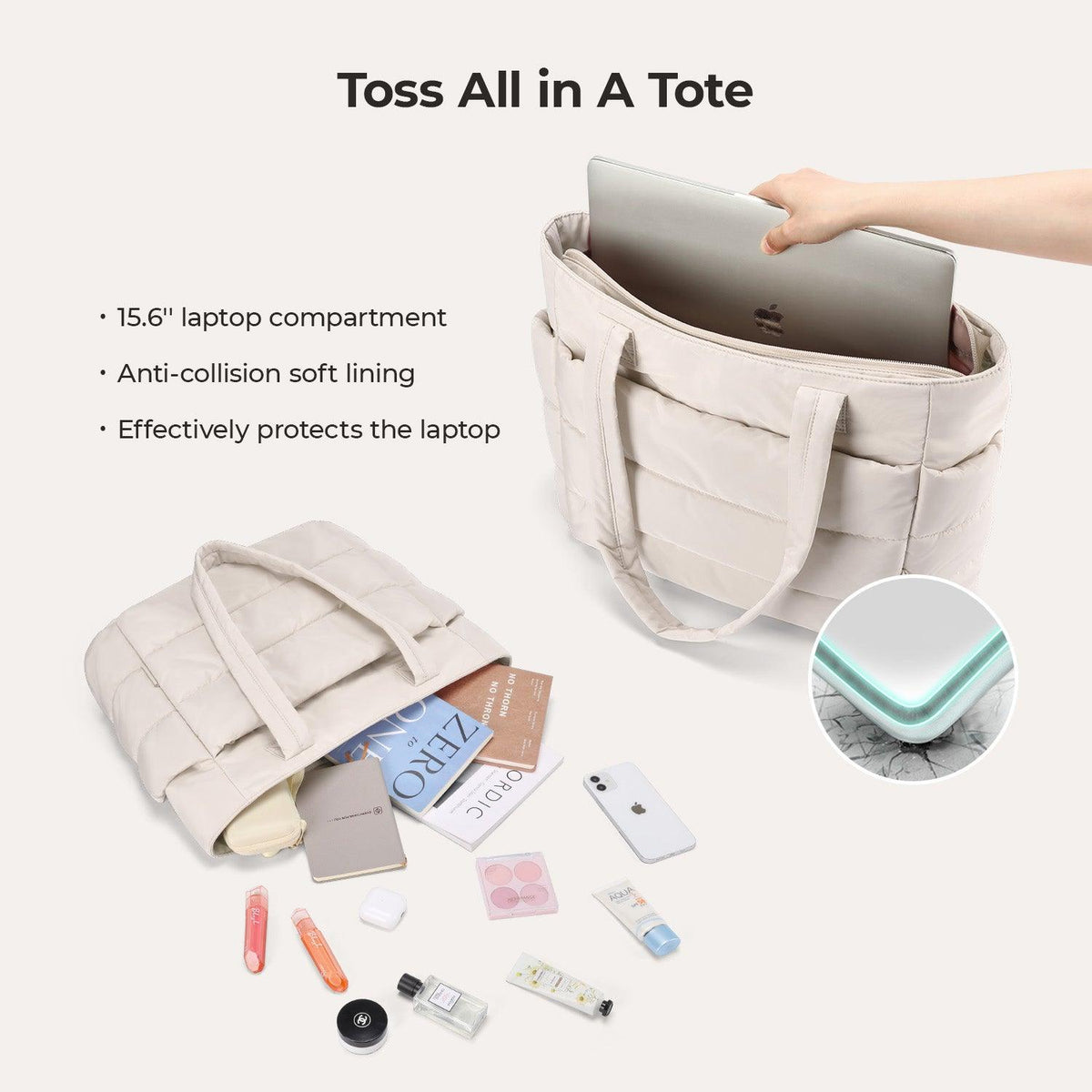 The Bubble 20L Puffy 15.6" Laptop Work Tote - Image 5