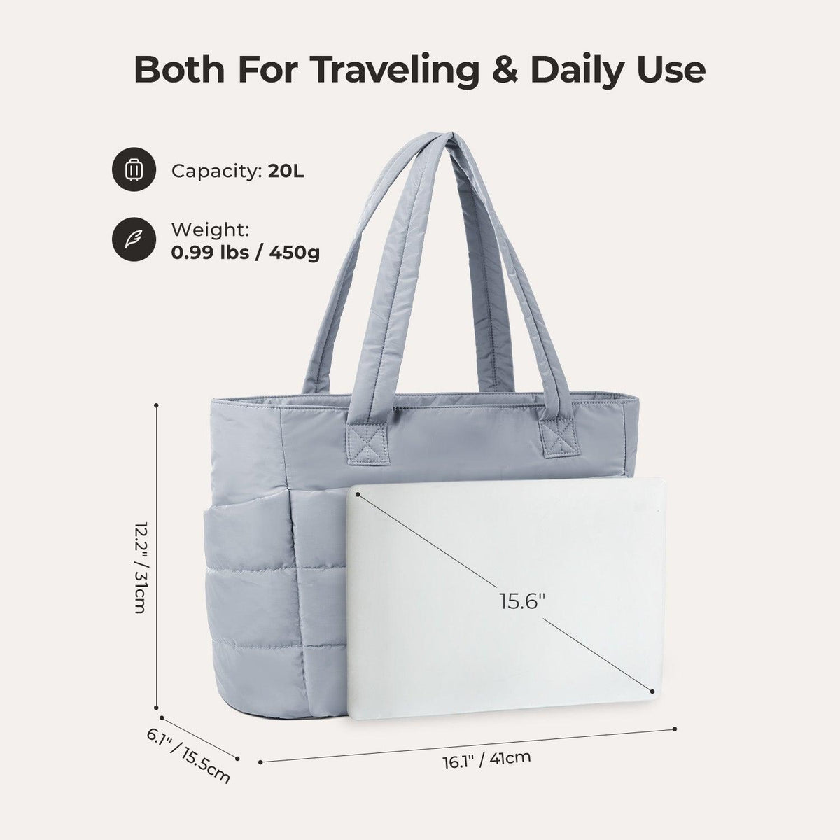 The Bubble 20L Puffy 15.6" Laptop Work Tote - Image 74