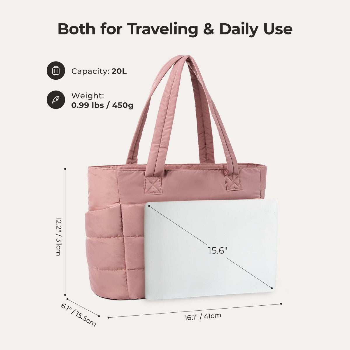 The Bubble 20L Puffy 15.6" Laptop Work Tote - Image 28