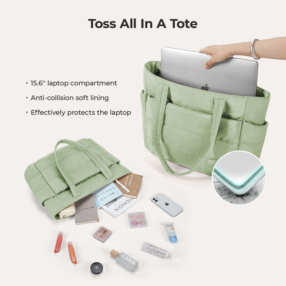 The Bubble 20L Puffy 15.6" Laptop Work Tote - Image 85