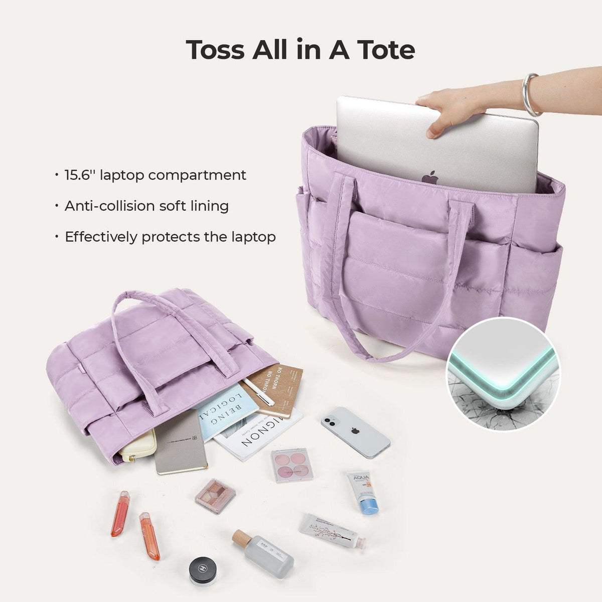 The Bubble 20L Puffy 15.6" Laptop Work Tote - Image 50