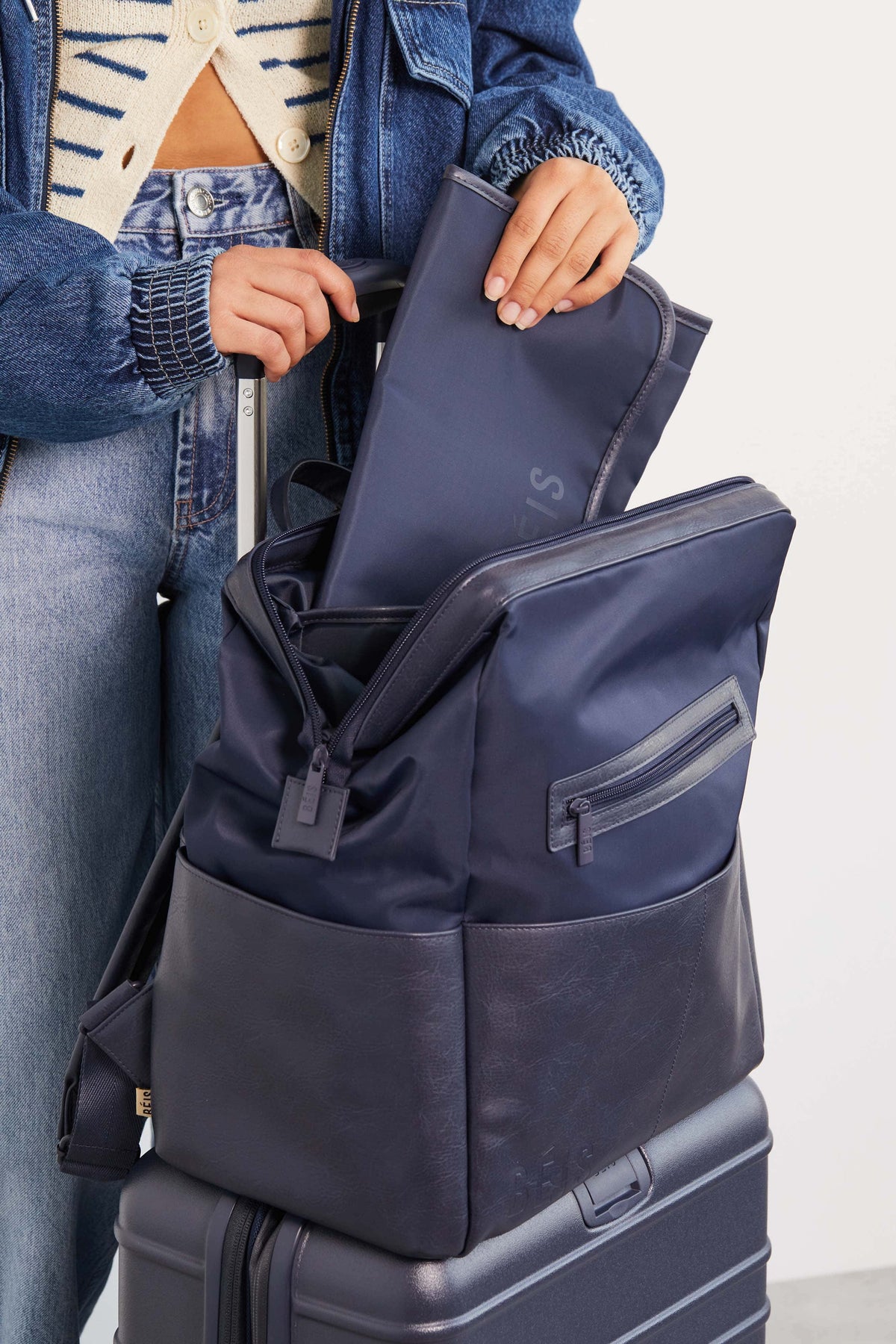 The Backpack Diaper Bag in Navy - Image 8