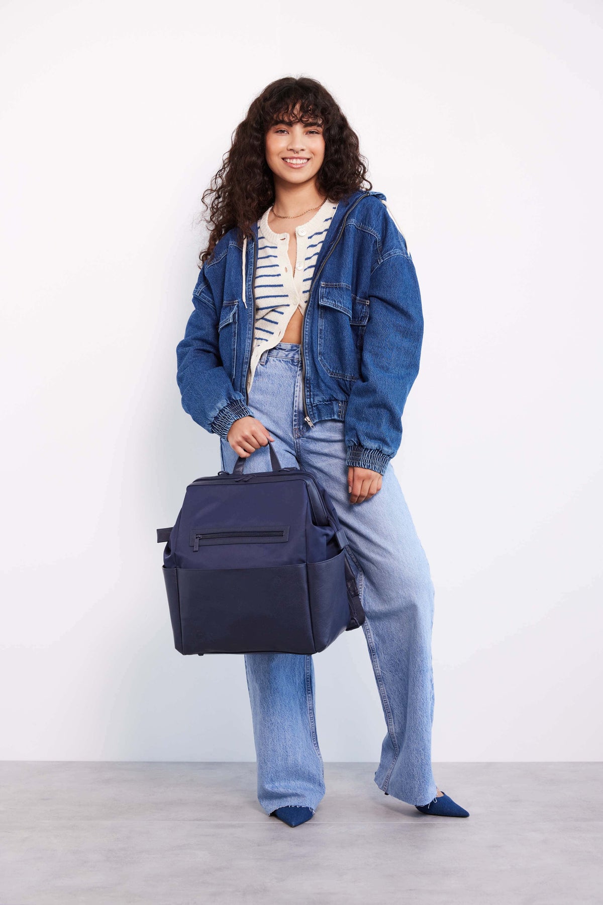 The Backpack Diaper Bag in Navy - Image 13