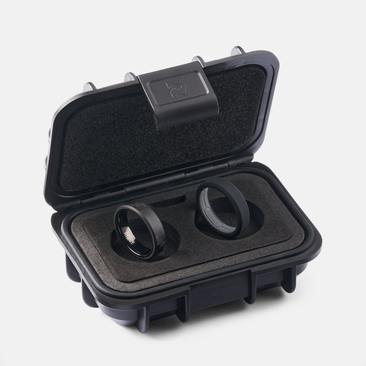 Ridge 6mm Beveled Ring Set - Carbon Fiber 3K - Image 2