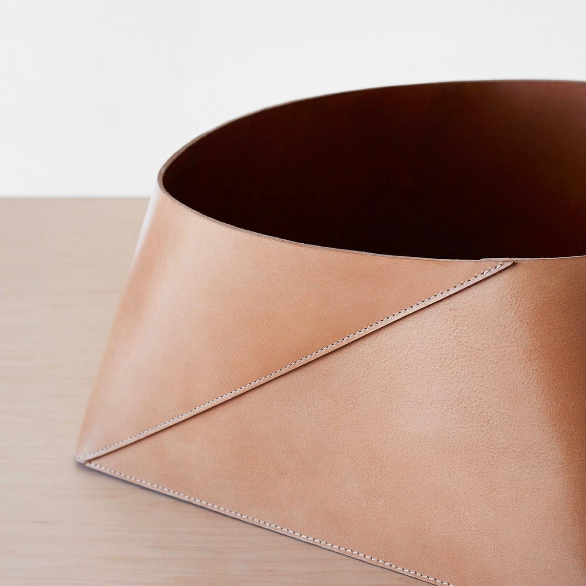 Azad Low Leather Storage Bin - Image 9