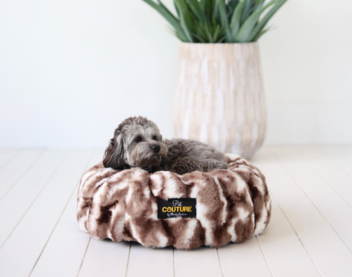 Cloudy Day Brown Pet Bed COVER ONLY - Image 4