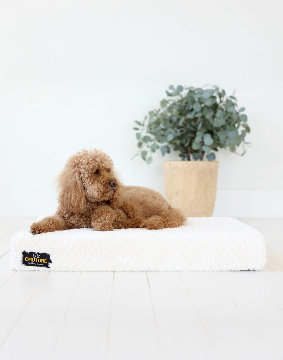 Cream Honeycomb Pet Crate Pad