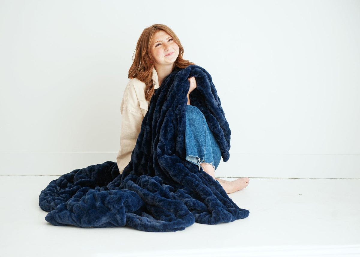Hugs Navy Blanket - Image 4