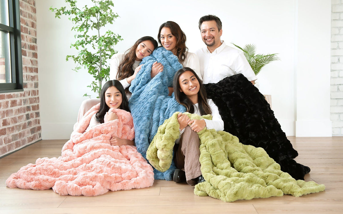 Ultra Sorbet Faded Denim Blanket - Image 4