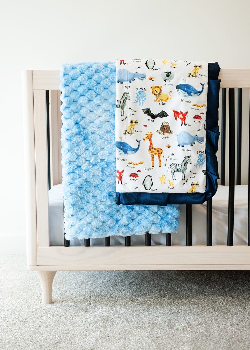Belgian Waffle Light Blue Blanket - Image 2
