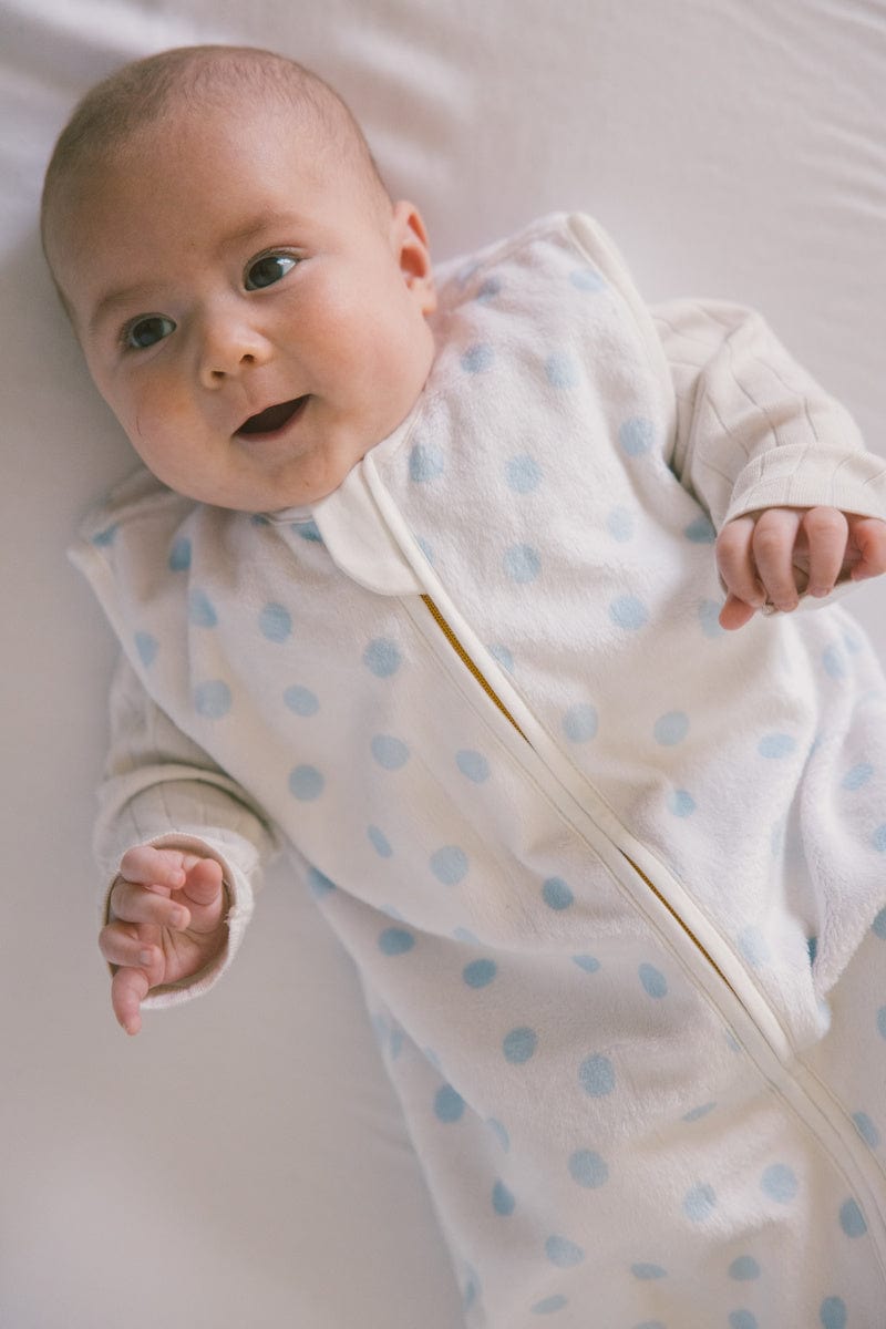 Dot Blue Wearable Minky Blanket - Image 4