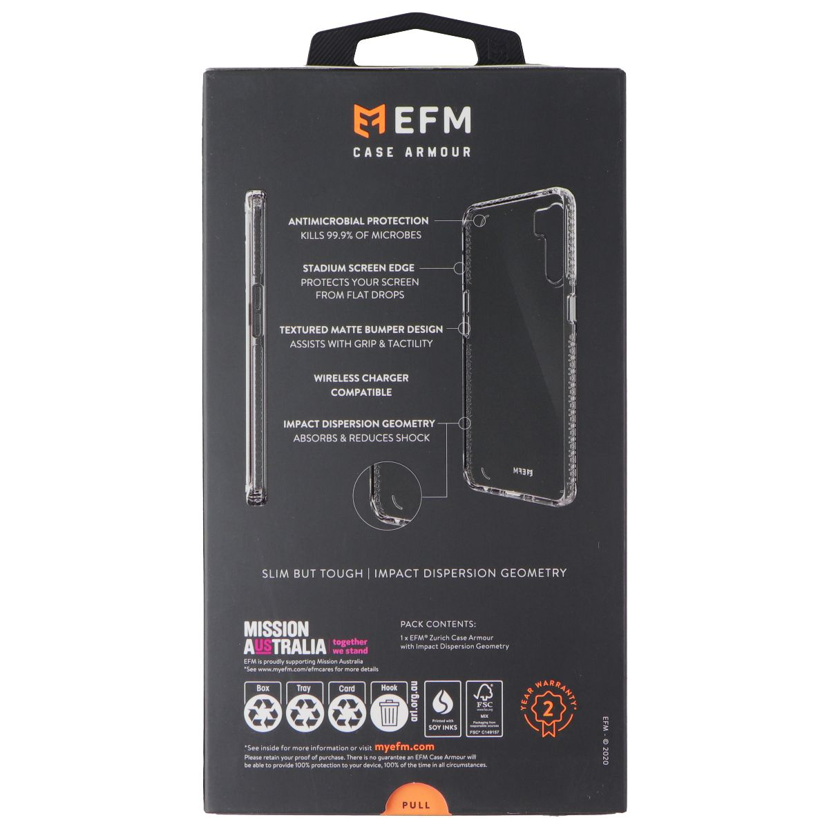 EFM Zurich Series Slim Case for Samsung Galaxy A91 - Clear - New - Image 2