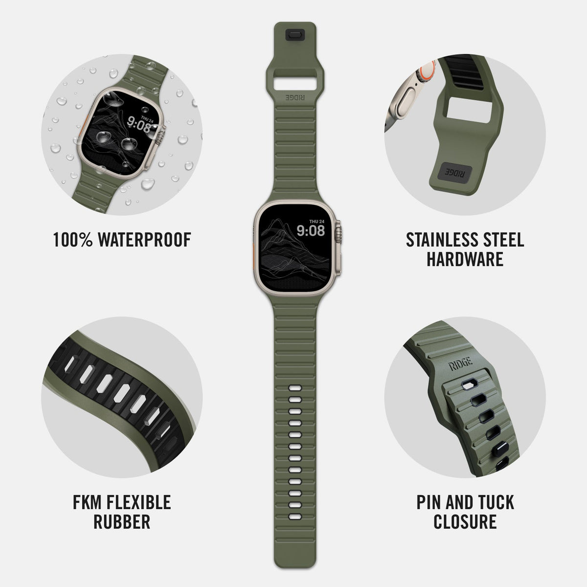 Everyday Watch Strap - Ultra/46mm - Matte Olive - Image 5