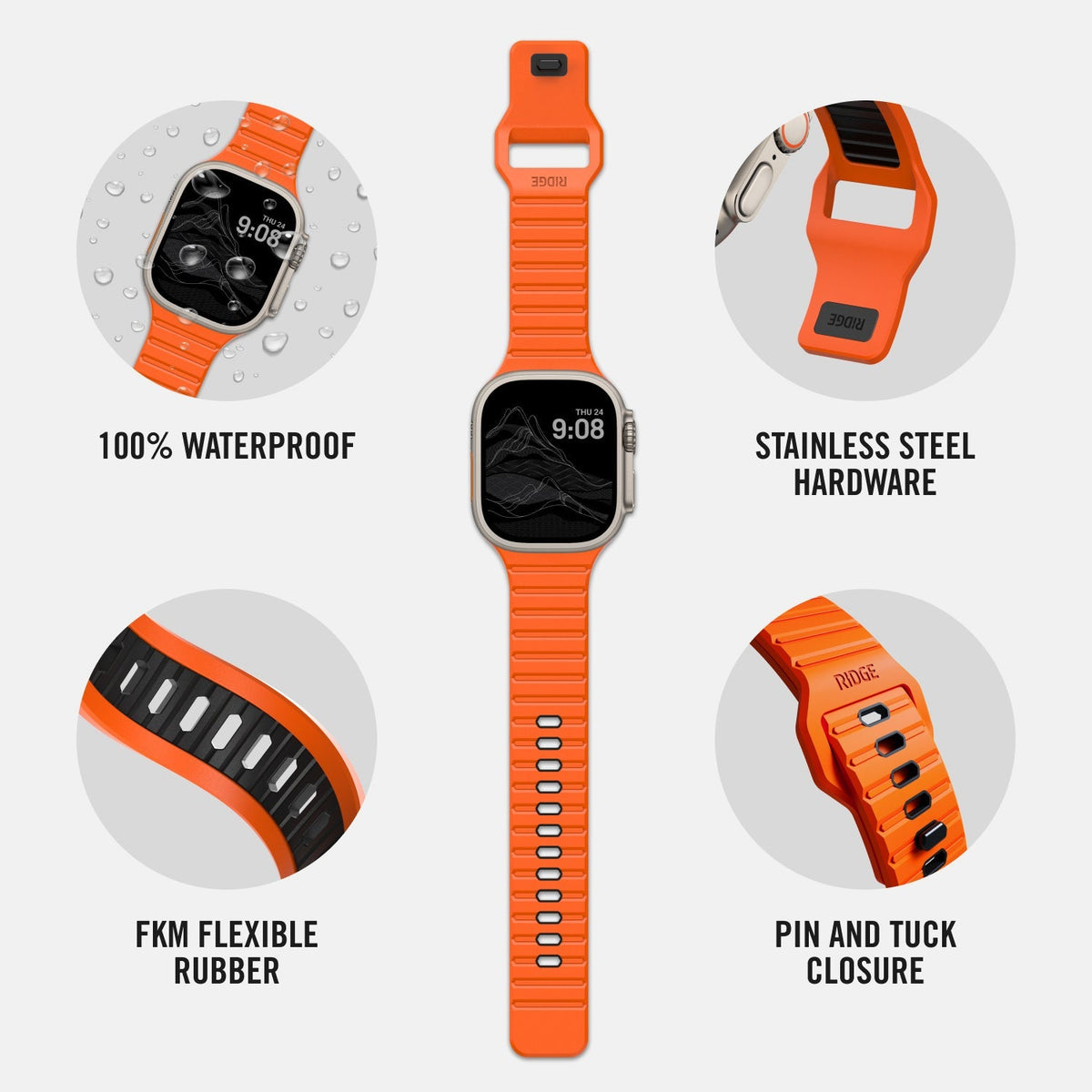 Everyday Watch Straps - Ultra/46mm - Basecamp Orange - Image 5