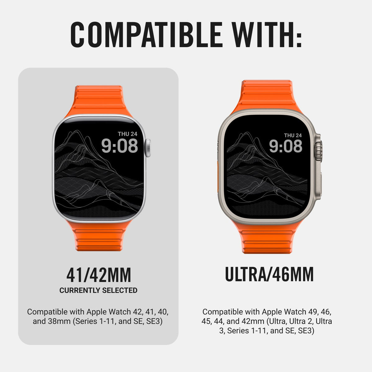 Everyday Watch Straps - 41/42mm - Basecamp Orange - Image 10