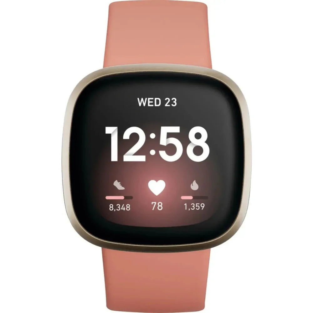 Fitbit Versa 3 – Health & Fitness Smartwatch – Soft Gold – FB511GLPK