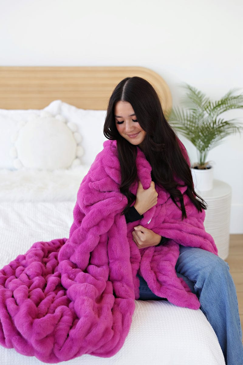 Hugs Rose Violet Blanket - Image 3