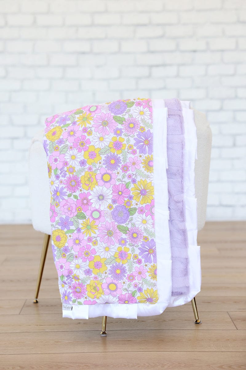 Boho Flower Lilac Blanket - Image 3