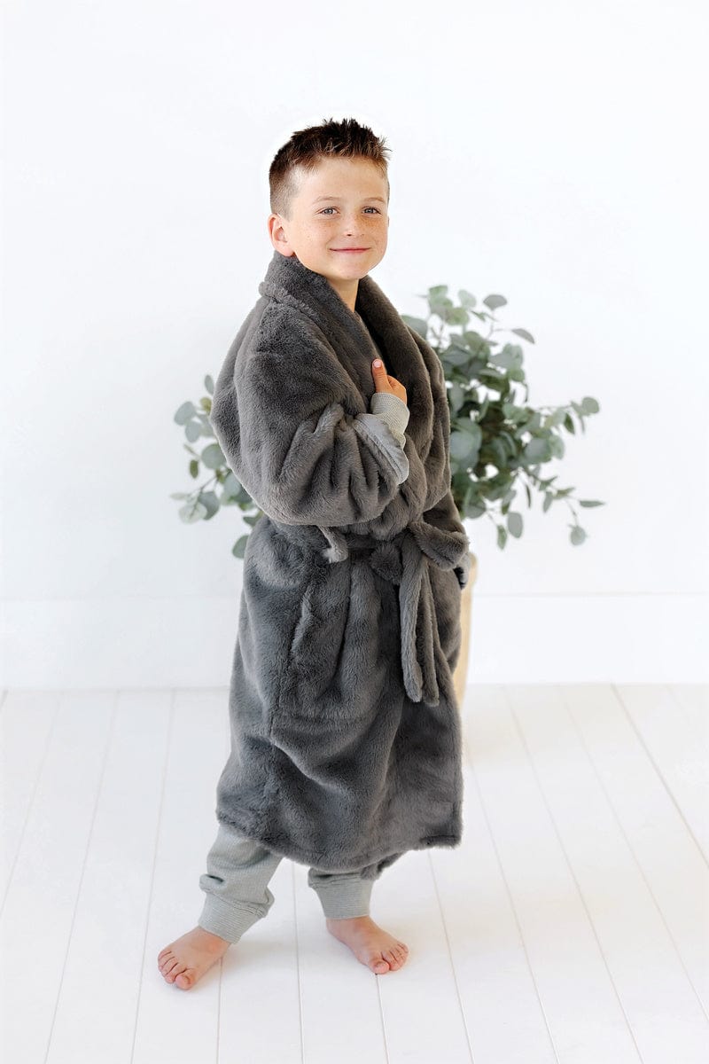 Kids Charcoal Robe - Image 2