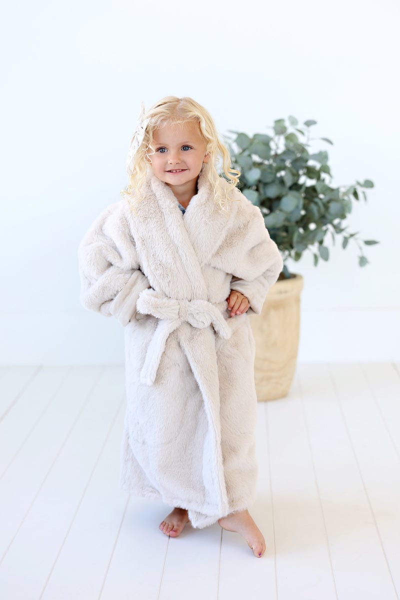 Kids Cream Robe - Image 2