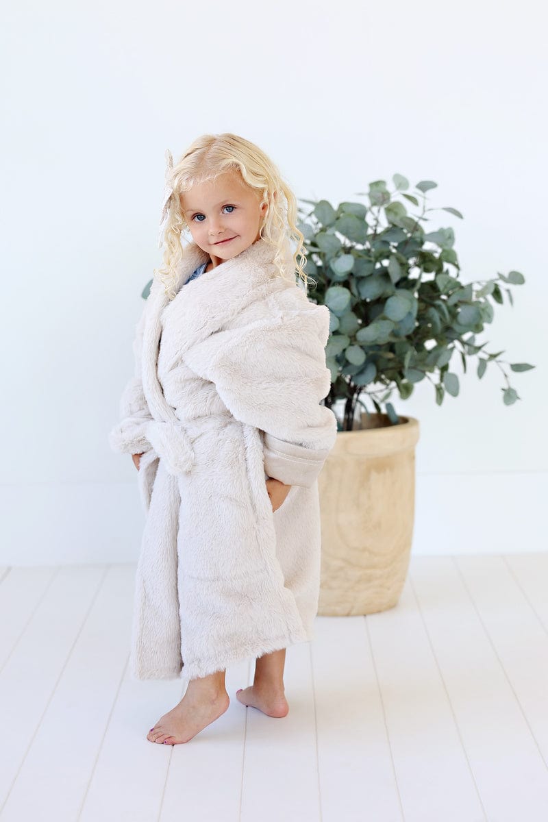Kids Cream Robe - Image 4