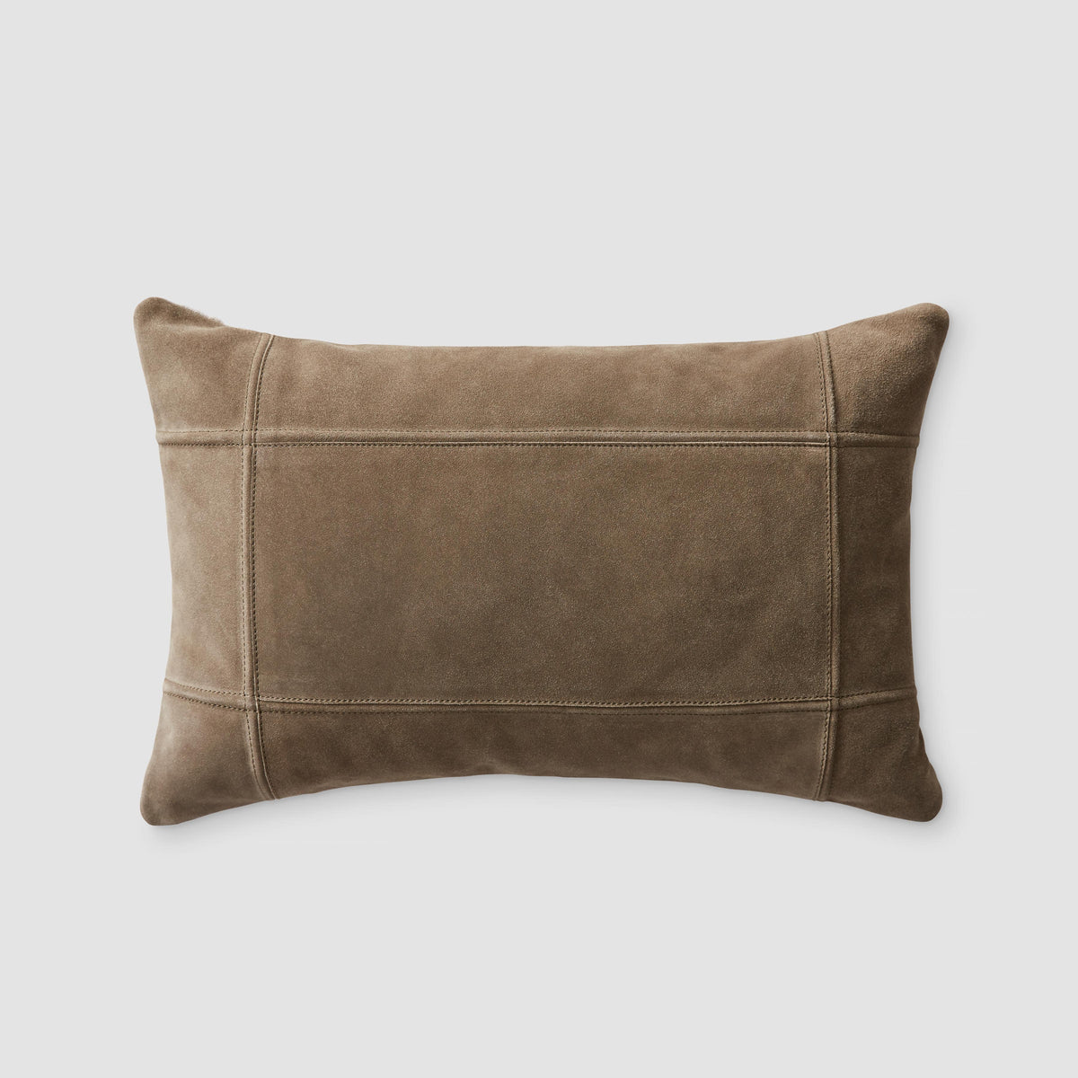 Ghama Suede Lumbar Pillow - Olive