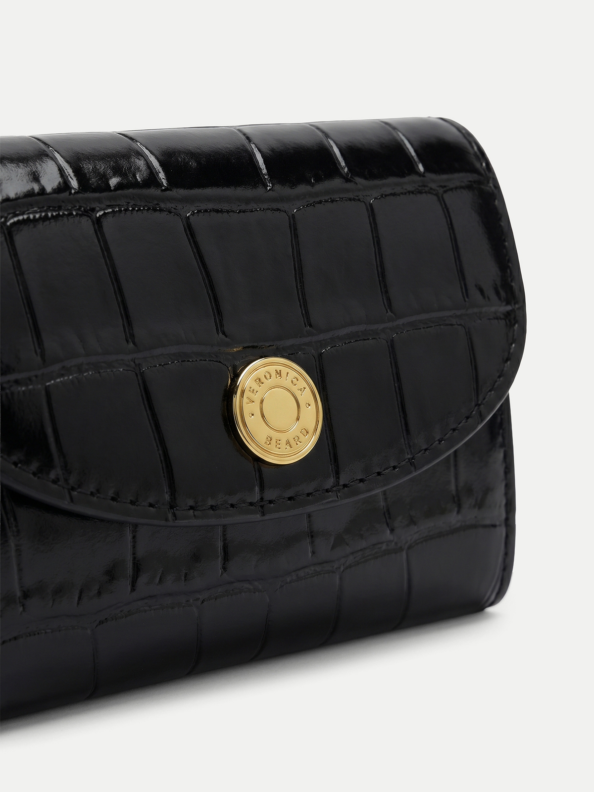 Croc-Embossed Flap Card Holder - Image 2