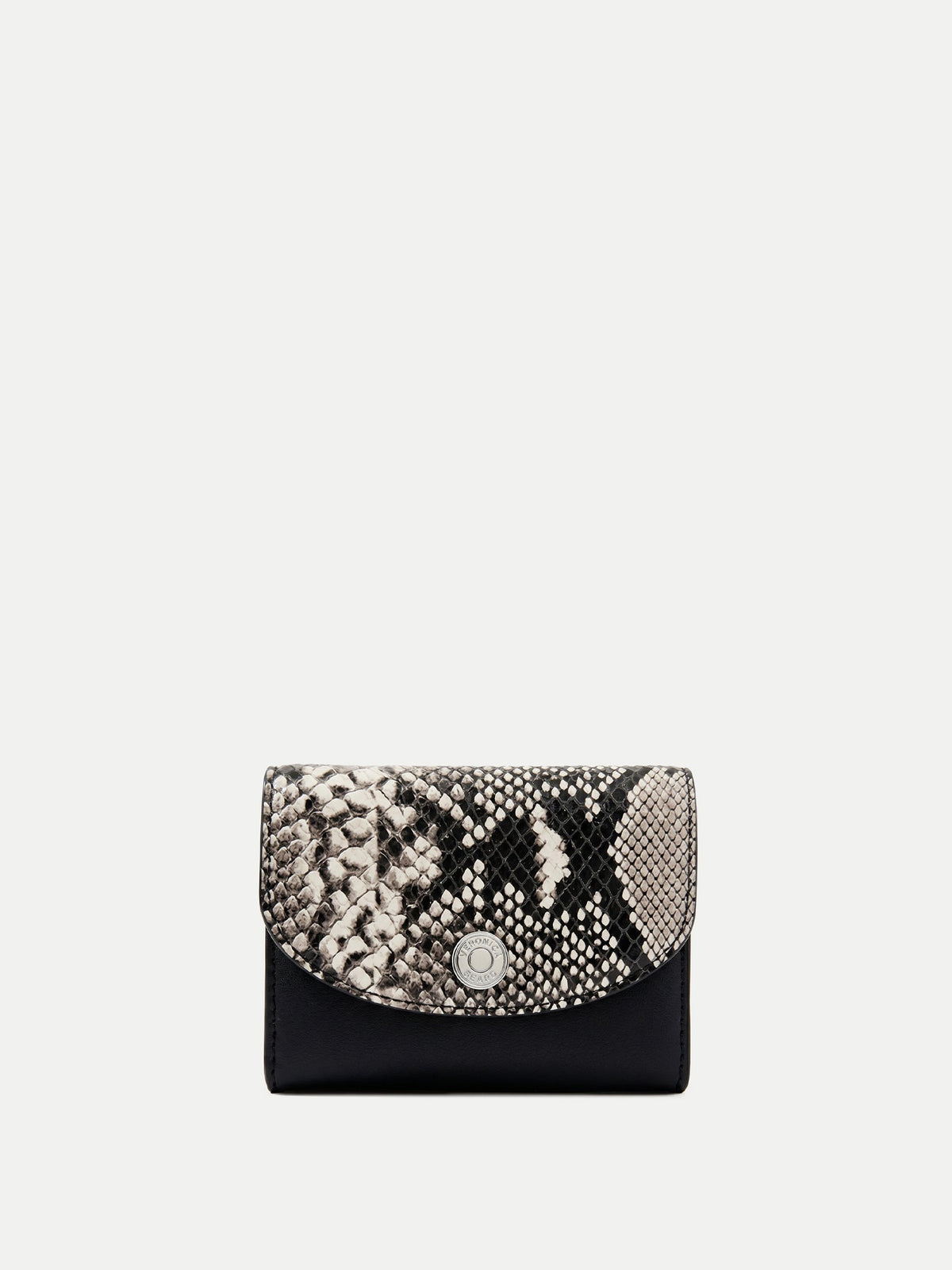 Snake-Embossed Flap Card Holder