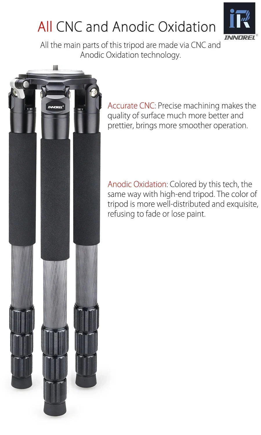Innorel RT90C (LT404C) Heavy Duty Tripod - Image 8