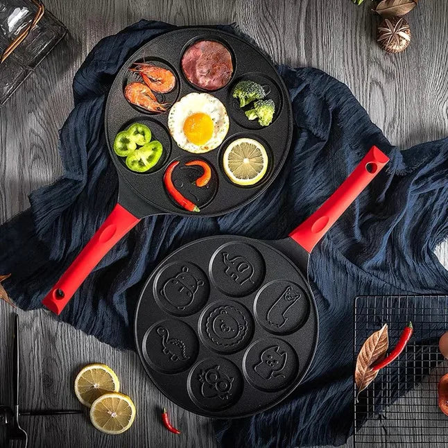 Seven-Hole Breakfast Nonstick Frying Pan - B3