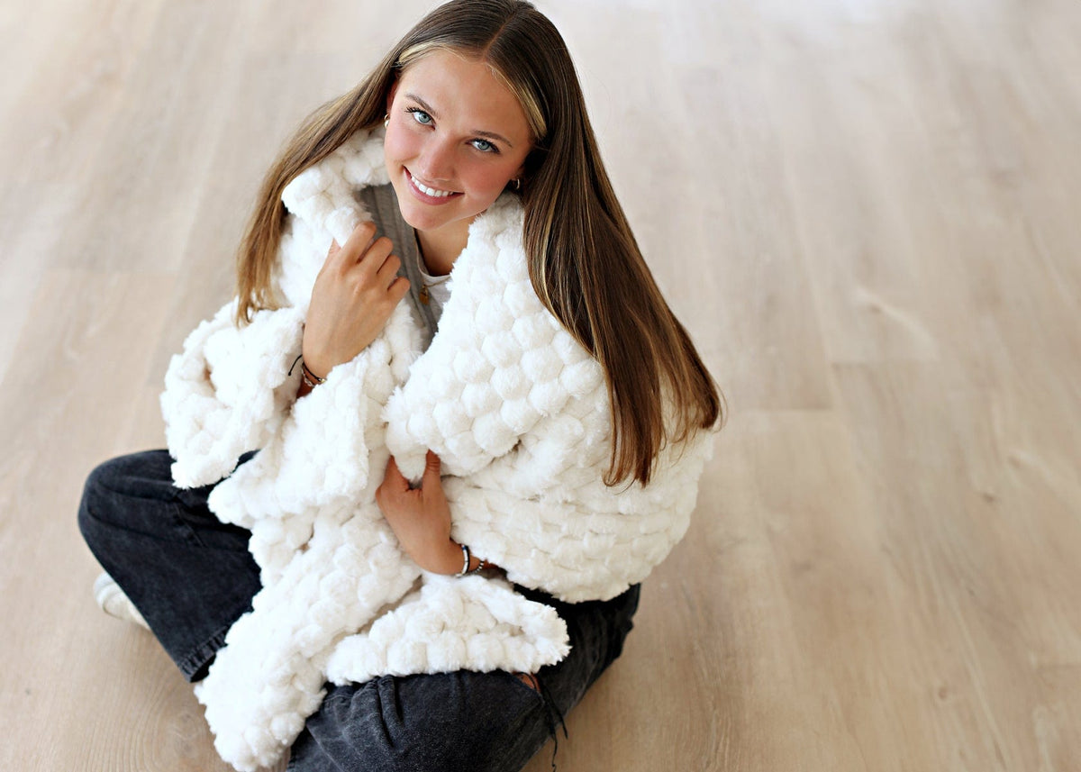 Belgian Waffle Cream Blanket - Image 6