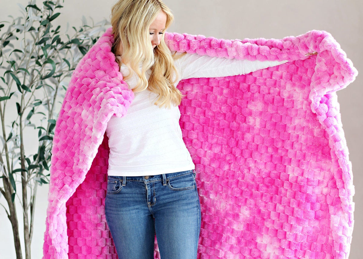 Belgian Waffle Raspberry Blanket - Image 5