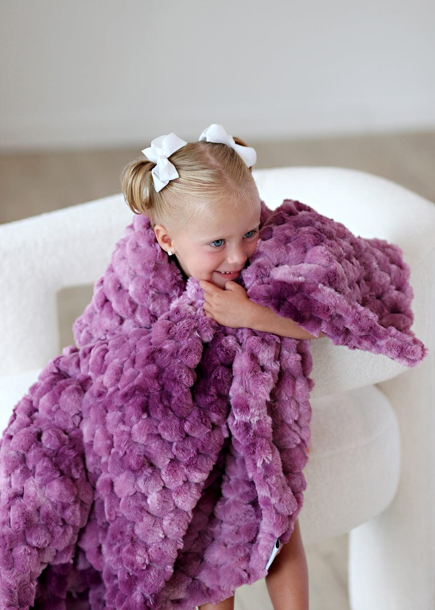 Belgian Waffle Plum Blanket - Image 4