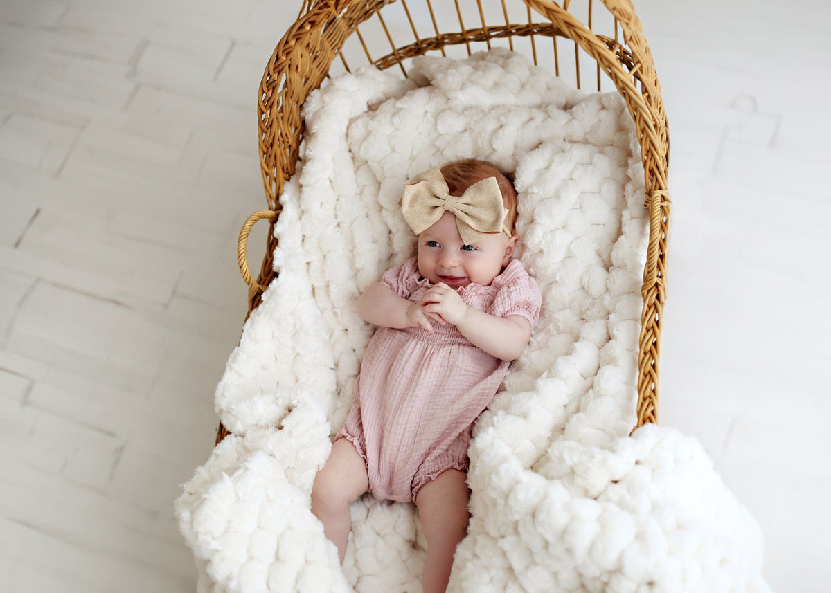 Belgian Waffle Cream Blanket - Image 4