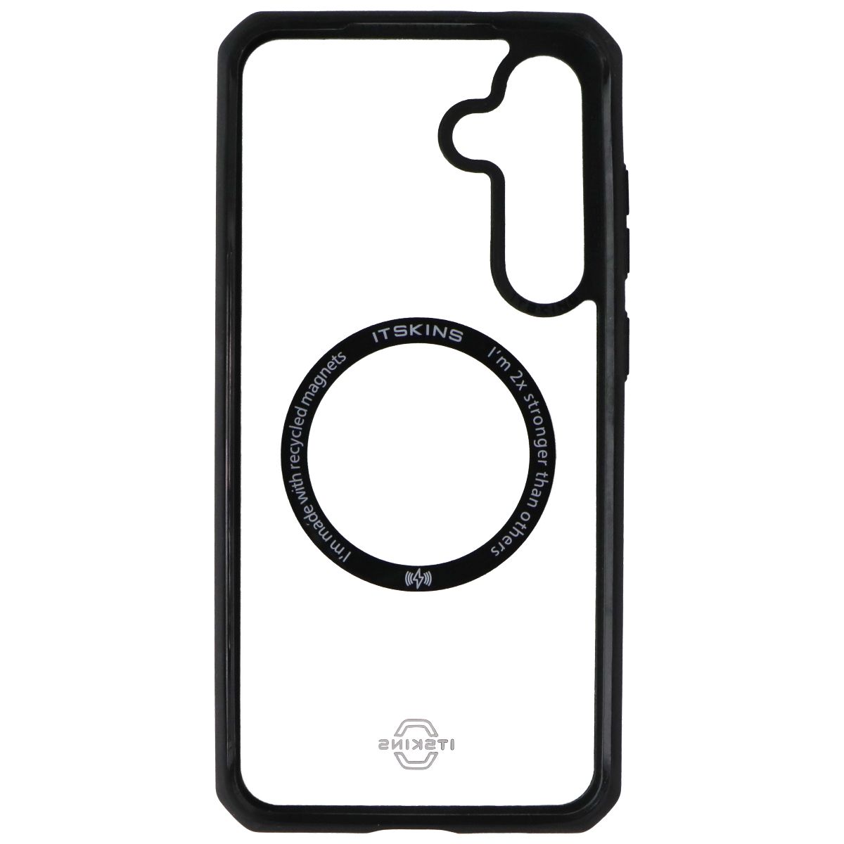 ITSKINS Hybrid_R // Solid Case for Samsung Galaxy S24 Plus - Black / Transparent - New - Image 3