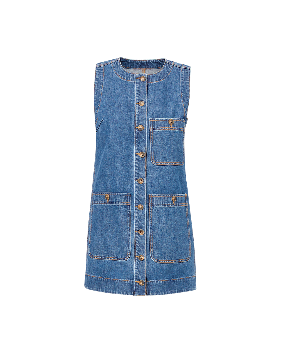 Oakley Denim Mini Dress - Image 6