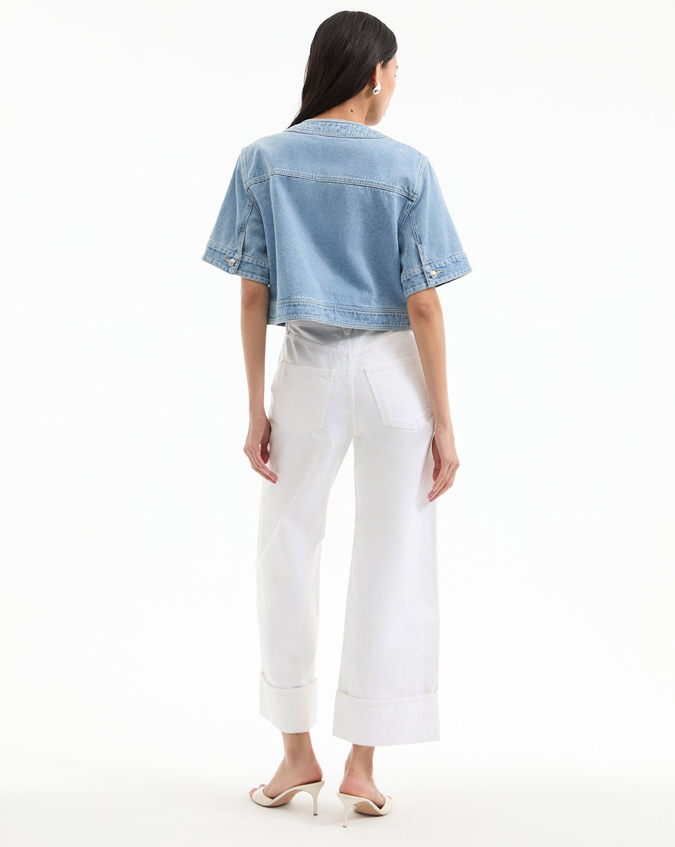 Elias Short Sleeve Denim Jacket - Image 4