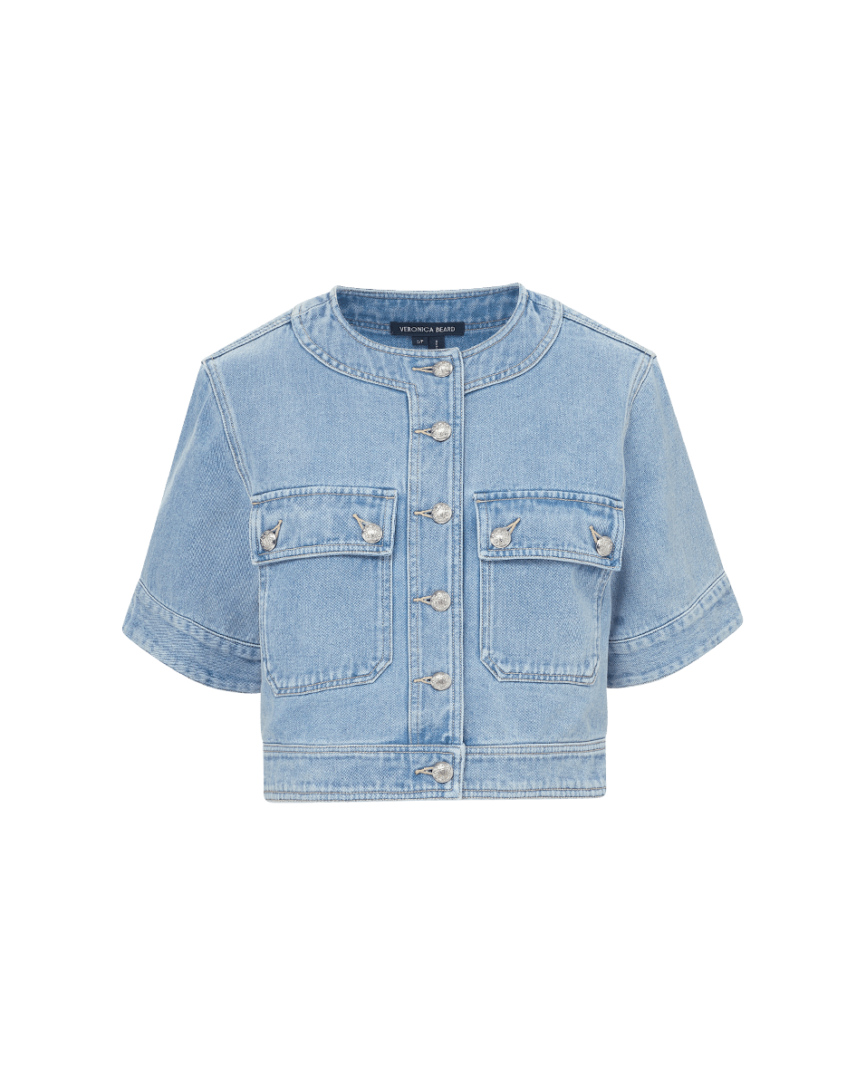 Elias Short Sleeve Denim Jacket - Image 6