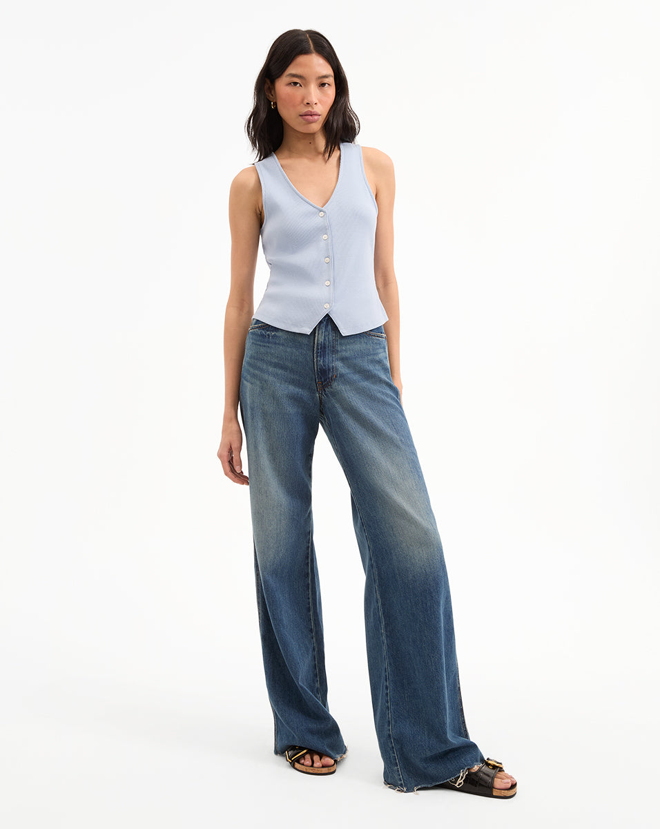 Hoorne Button-Down Tank Top - Image 2