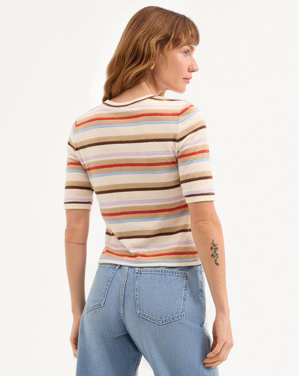 Brendan Striped Short-Sleeve Cardigan - Image 5